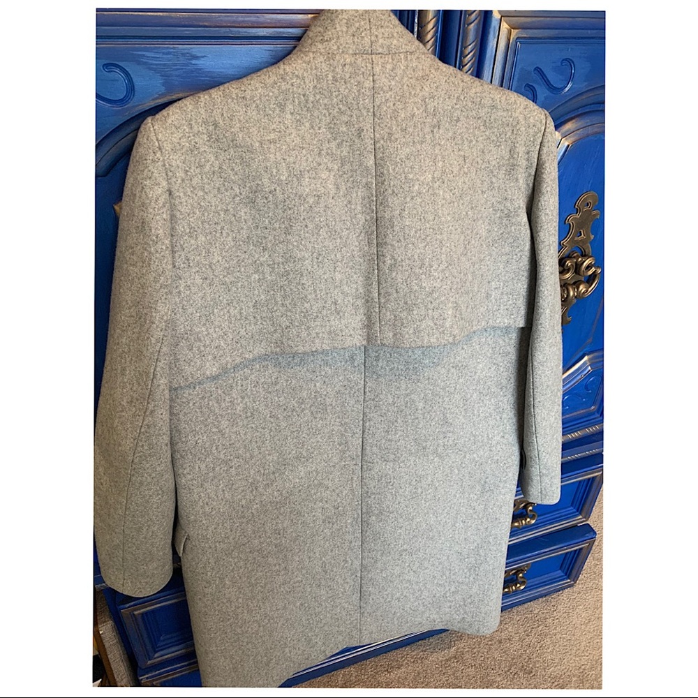 Maje Light Gray Long Wool Coat size 36 US 4 - Picture 5 of 5